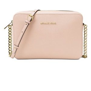MK Jet Set Travel Lrg Saffiano Leather Crossbody